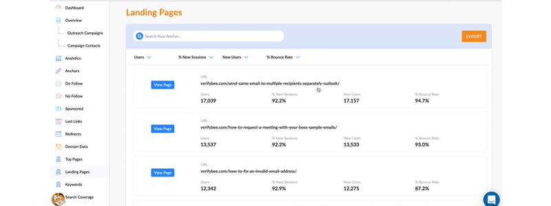 Monitoring backlinks using Backlinkseo