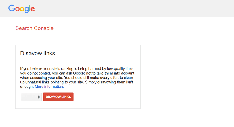 Google Disavow Tool