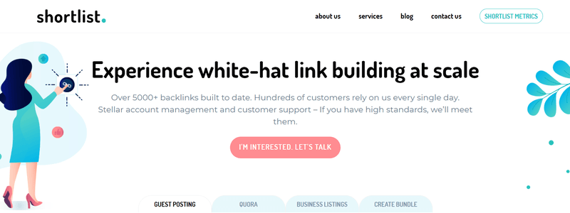 Shortlist- link building service