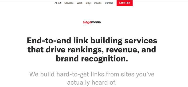 Siege Media- link building service