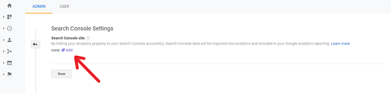 google search console settings