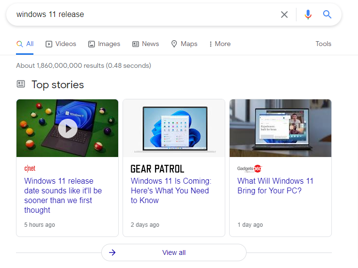 google top stories