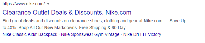 google search snippet offers